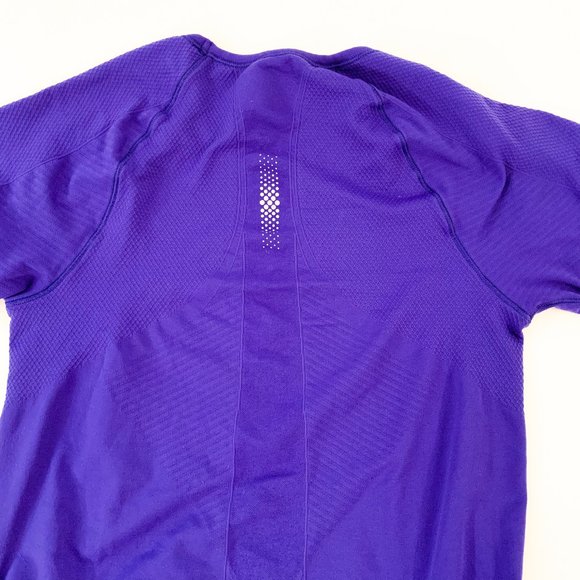Athleta Finish Fast Tee Purple Shirt Top - Picture 5 of 10